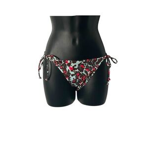 Victoria Secret Abstract Blue Print String Bikini Bottom SZ S Women Sexy Beach